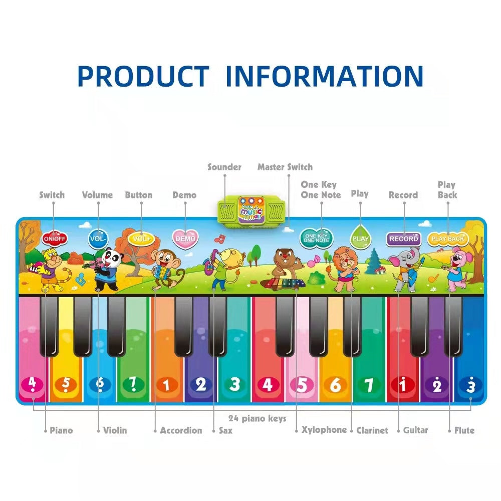 Touch and Learn Kids' Music Piano Mat