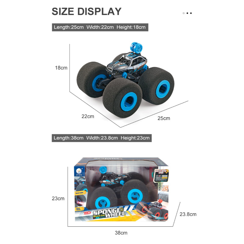 2.4G RC Stunt Car with Sponge Wheel Water Spray: Lightweight & Fun