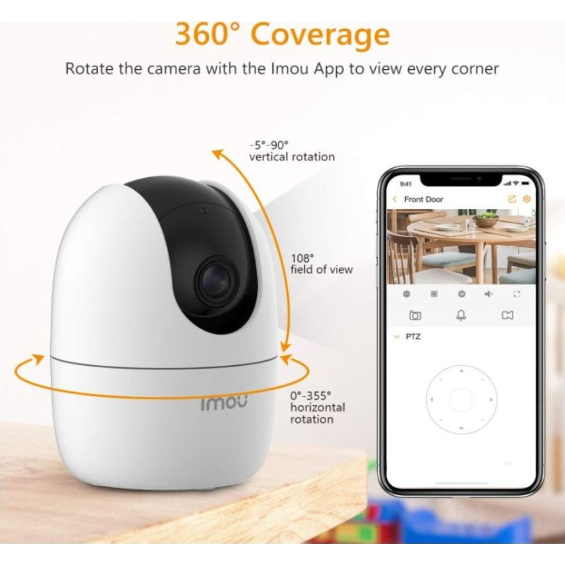 360° Indoor Camera: Ranger 2 with Built-In Mic and 2MP Wifi