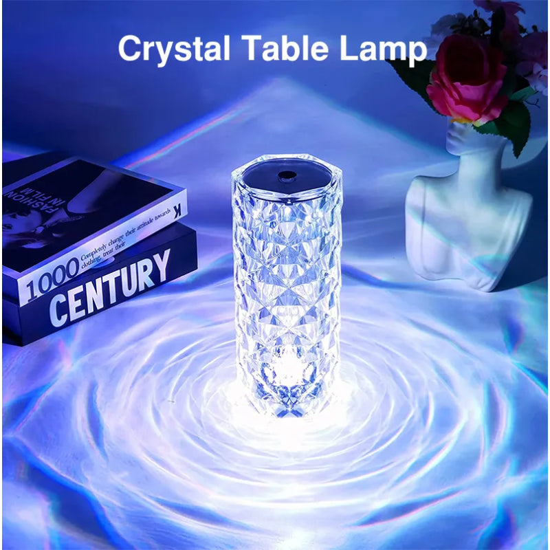 16-Color Crystal Diamond Lamp: Touch & Remote Control, Rechargeable