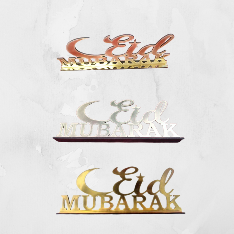 Eid Mubarak Table Decorations: MDF Acrylic Material