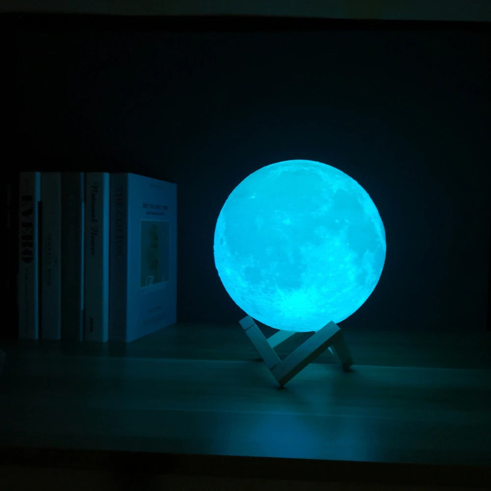 Moonlight LED Moon Lamp: Rechargeable Table Desk Lamp, 12CM, with Remote