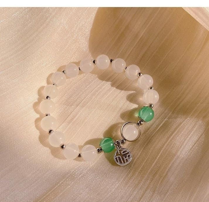 Emerald White & Green Bracelet