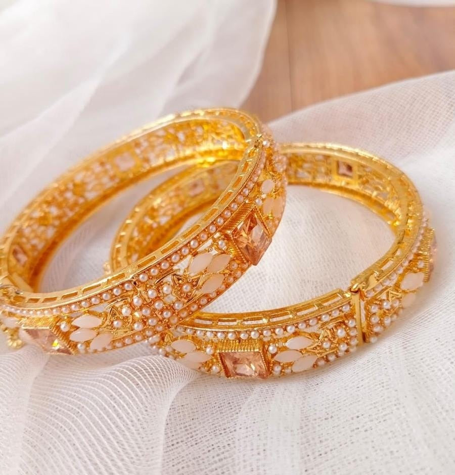 2 Pcs Jarau Kara Bangles : Style 1