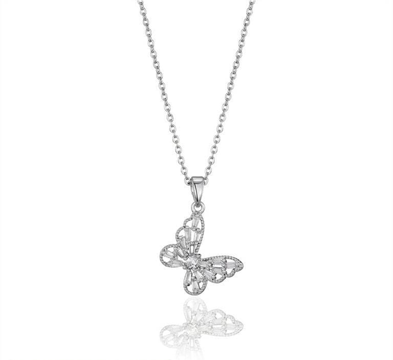 Elegant Butterfly Design Pendant : Silver