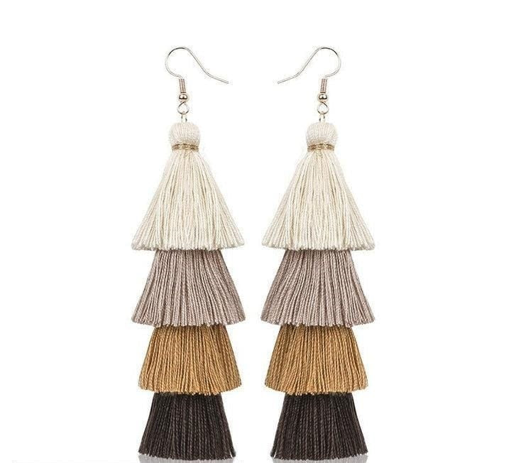 Tassel Earrings : Multilayer