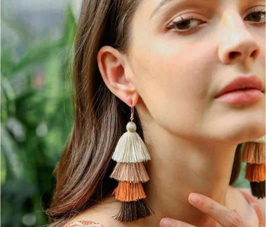 Tassel Earrings : Multilayer