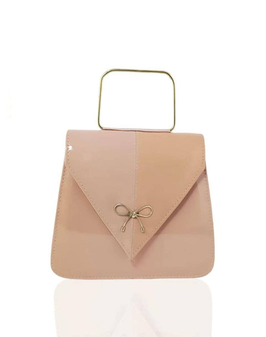 Handbag With Long Top Handle : Tea Pink