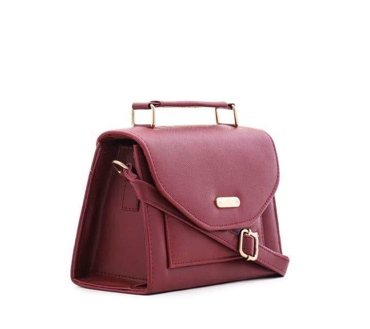 Stylish Bag With  Long Strap : Mustard/Beige/Maroon