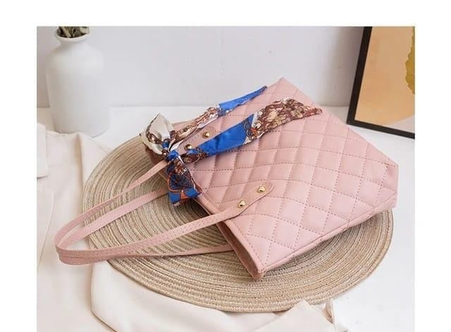 1 Pcs Women's Leather Shoulder Bag : Pink/Brown/Black