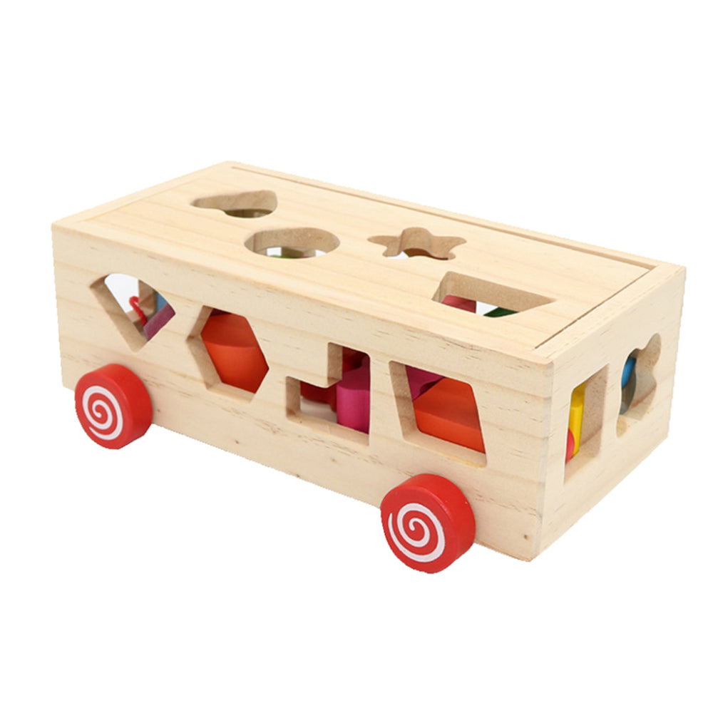 Montessori Wooden Shape Sorter Car: Learning Adventure for Kids