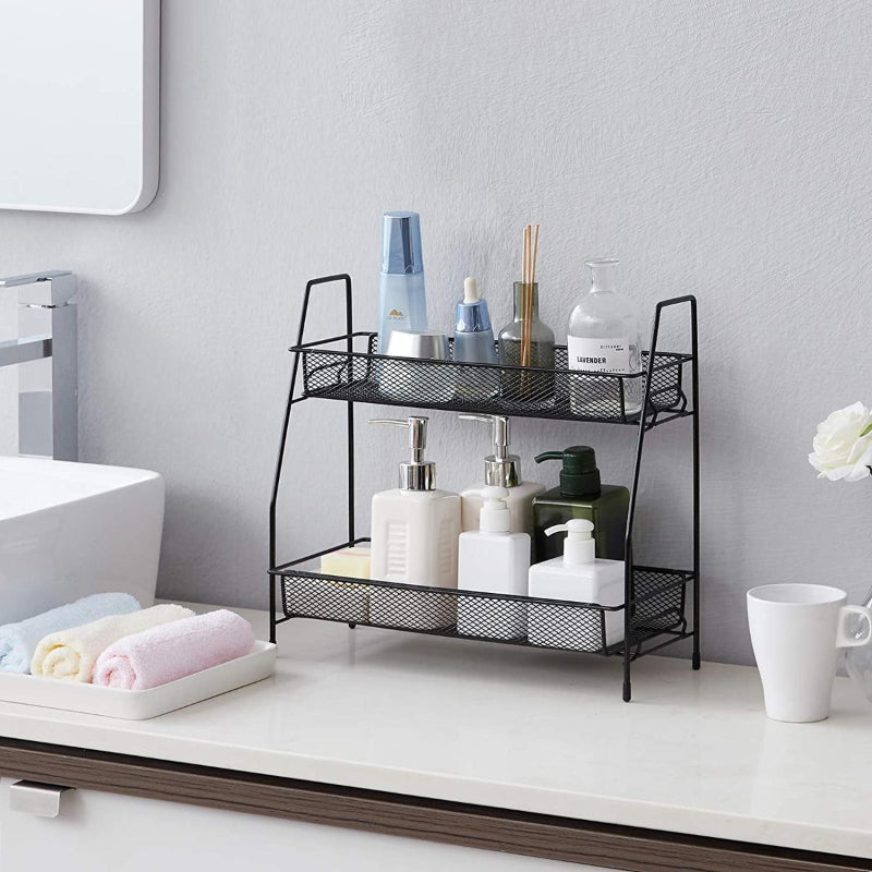 Portable Iron Organizer: 2-Layer Shelf Solution