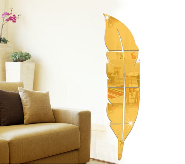 Acrylic Leaf Mirror Wall Decor Sticker