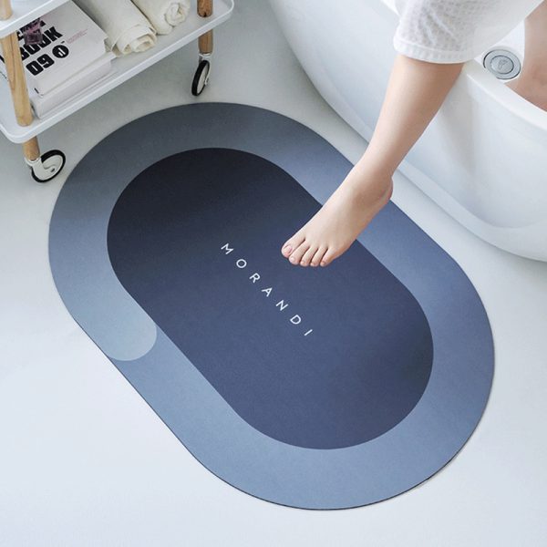 Quick-Drying Round Bath Mat: Modern Napa Skin Floor Mats