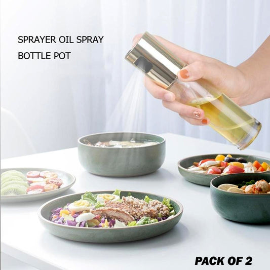 Kitchen Baking Oil Spray Bottles: Set of 2 with Sprayer