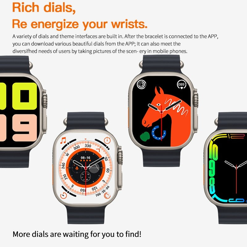 T800 Series 8 Ultra Smartwatch: 1.99-Inch Big Display