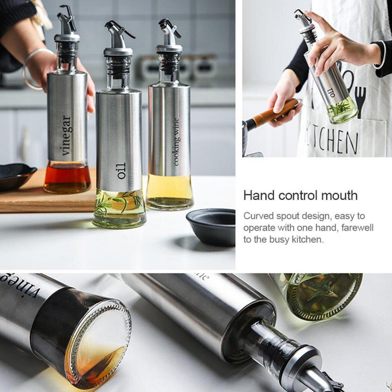 500ml Stainless Steel Glass Oil Bottle - Smart Design, Quality Material