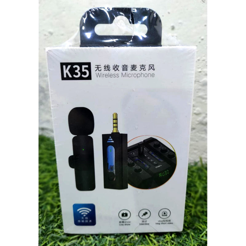 K35 High-Quality Wireless Dual Microphone: For Mobile Phones and Cameras