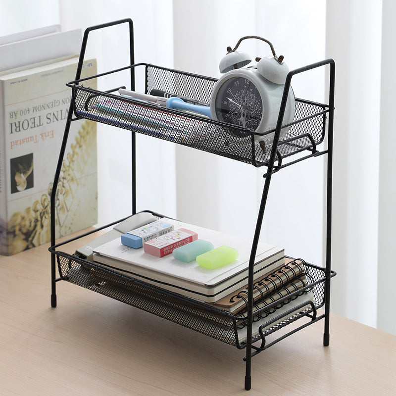 Portable Iron Organizer: 2-Layer Shelf Solution