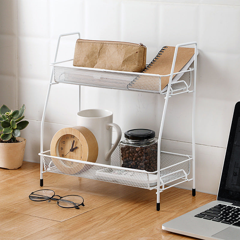 Portable Iron Organizer: 2-Layer Shelf Solution