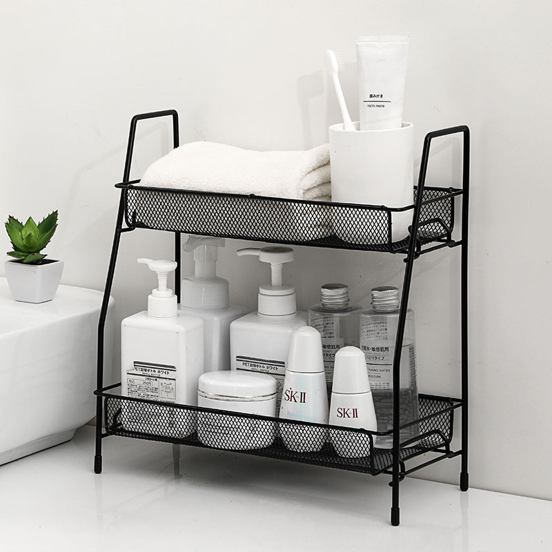 Portable Iron Organizer: 2-Layer Shelf Solution