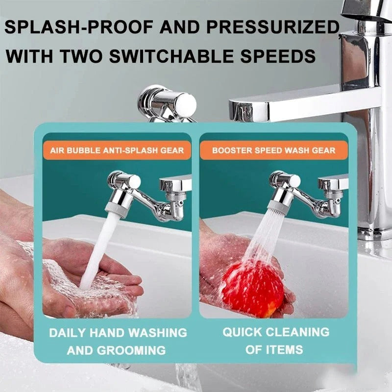 SplashGuard Faucet Extender: 1080° Rotation with Filter