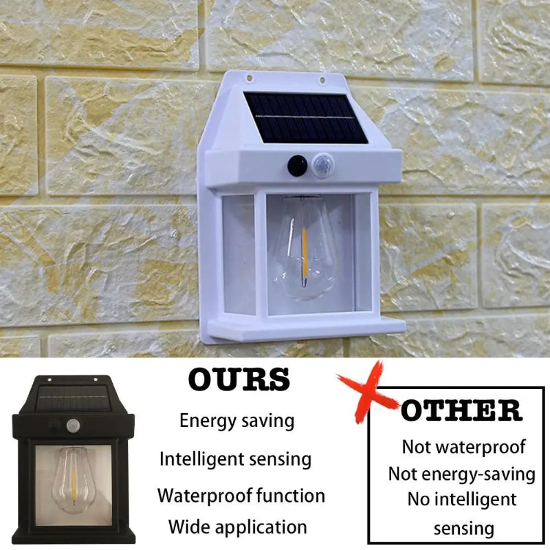 BK-888 Solar Wall Lamp: Motion Sensor with 3 Light Levels