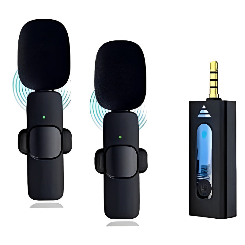 K35 High-Quality Wireless Dual Microphone: For Mobile Phones and Cameras