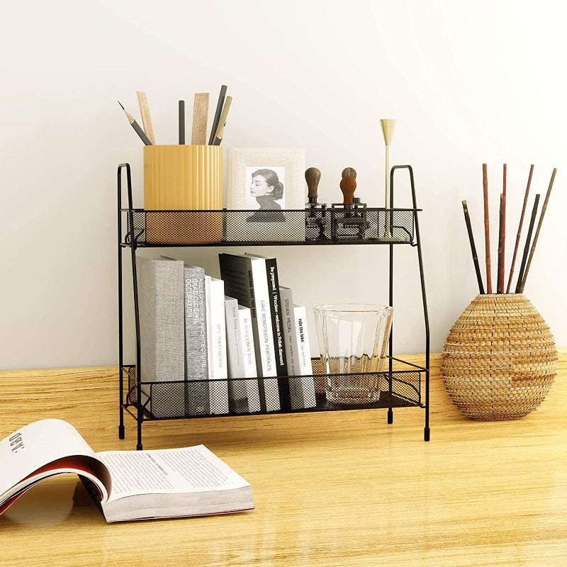 Portable Iron Organizer: 2-Layer Shelf Solution