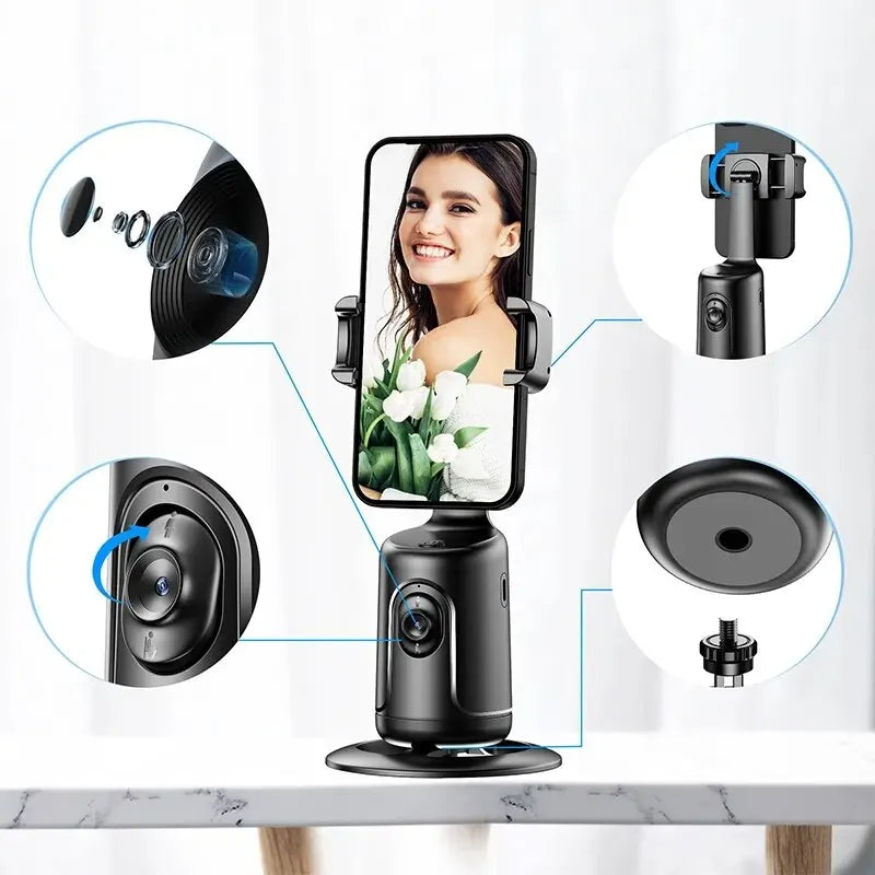 360 Auto Face Tracking Gimbal AI Smart Gimbal Face Tracking