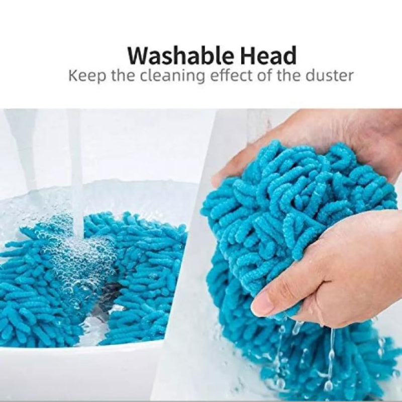 Telescopic Stainless Steel Handle Microfiber Duster: Multi-Functional & Flexible