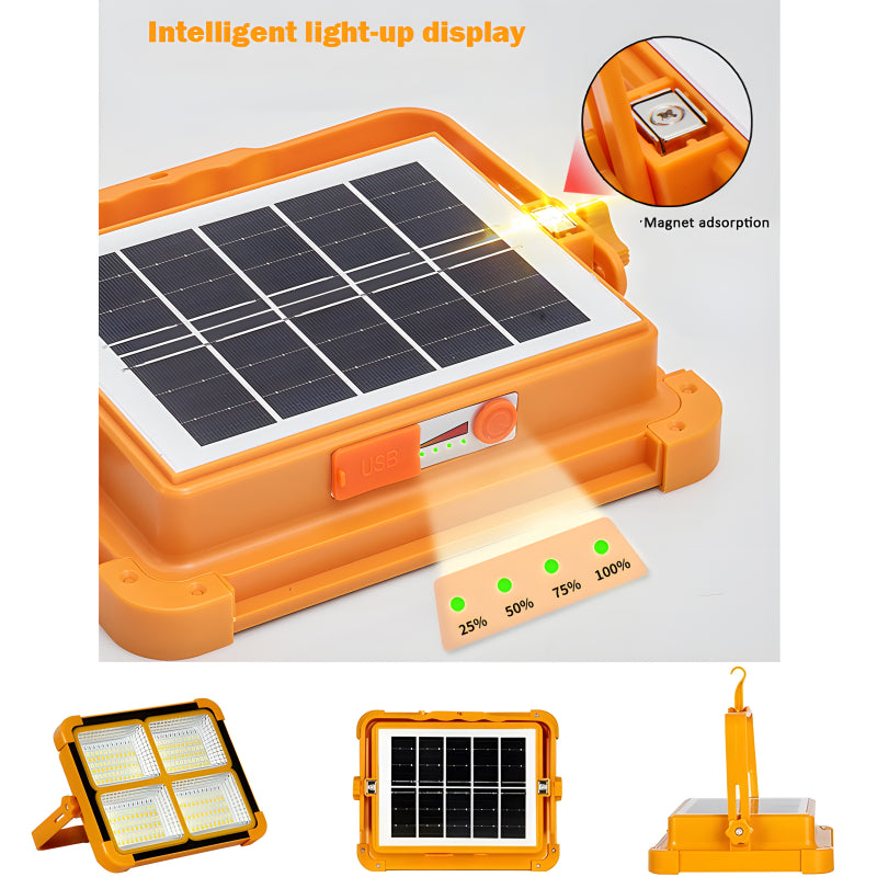 X8 Portable Solar LED Street Light: Rechargeable Off-Grid Lighting