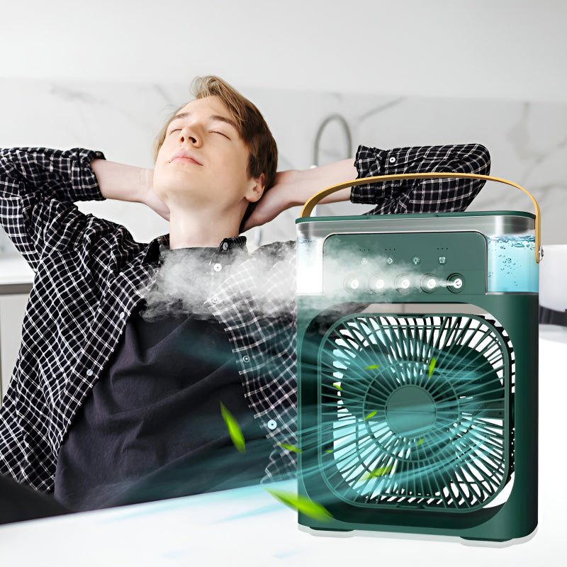 4-in-1 Portable Humidifier & USB Fan: Cool Breeze + Night Light