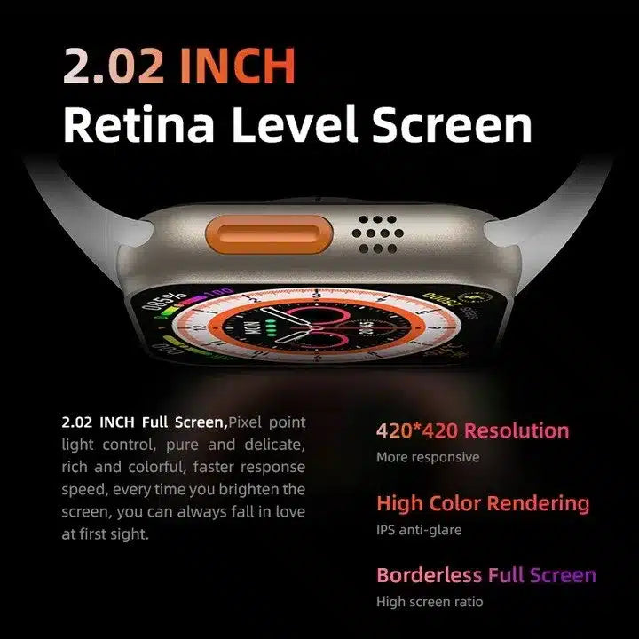 Ultra Smartwatch Series 8: HW8 - Large 2.02" HD Display