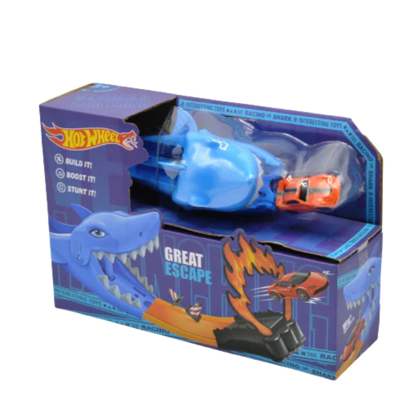 Hot Wheels Great Shark Flying Escape Track Toy Set