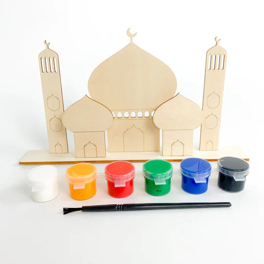 Ramadan Wooden Masjid Kit: Crafty Crescent Creations