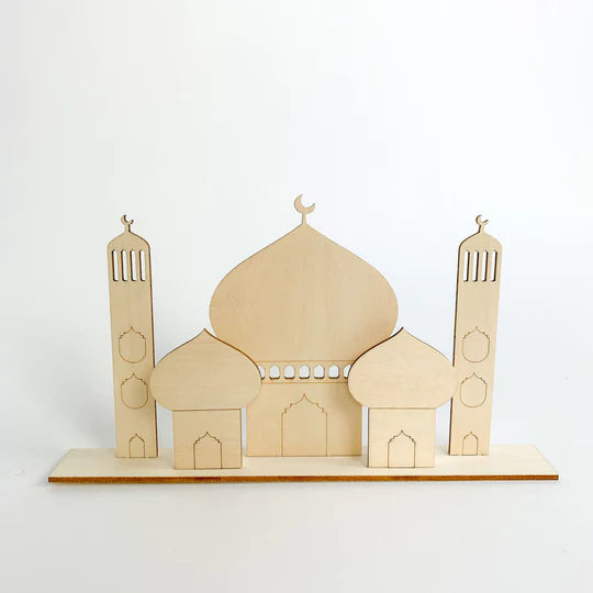 Ramadan Wooden Masjid Kit: Crafty Crescent Creations