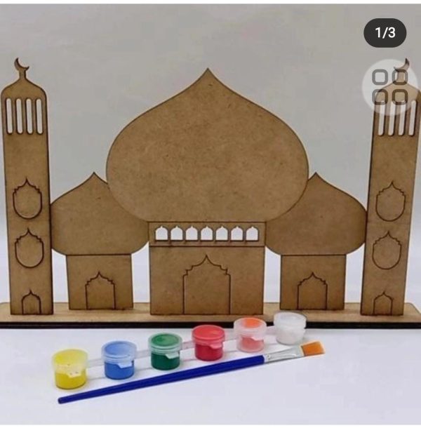 Ramadan Wooden Masjid Kit: Crafty Crescent Creations