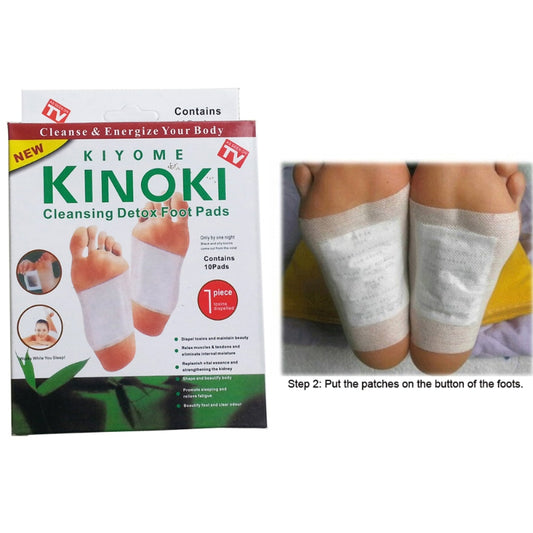 Pack of 2 Kinoki Detox Foot Pads: Relaxation Massage for Stress Relief - 20 Pads