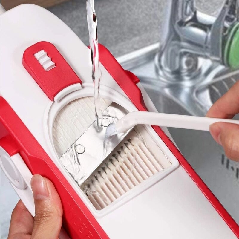 VeggieSlice: Multifunctional Cutter with Basket - Effortless Food Prep