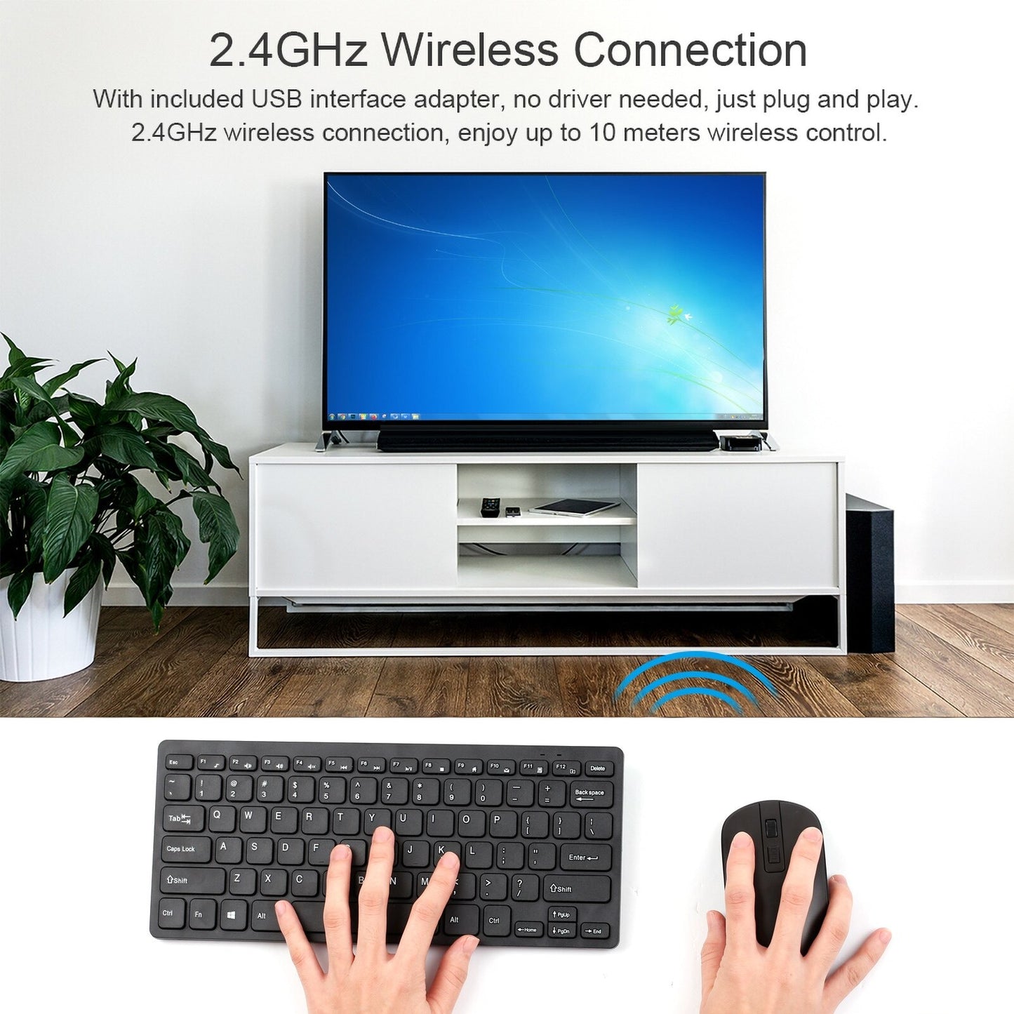 WaveCombo: 2.4G Wireless Keyboard Mouse Set - Compact and Reliable