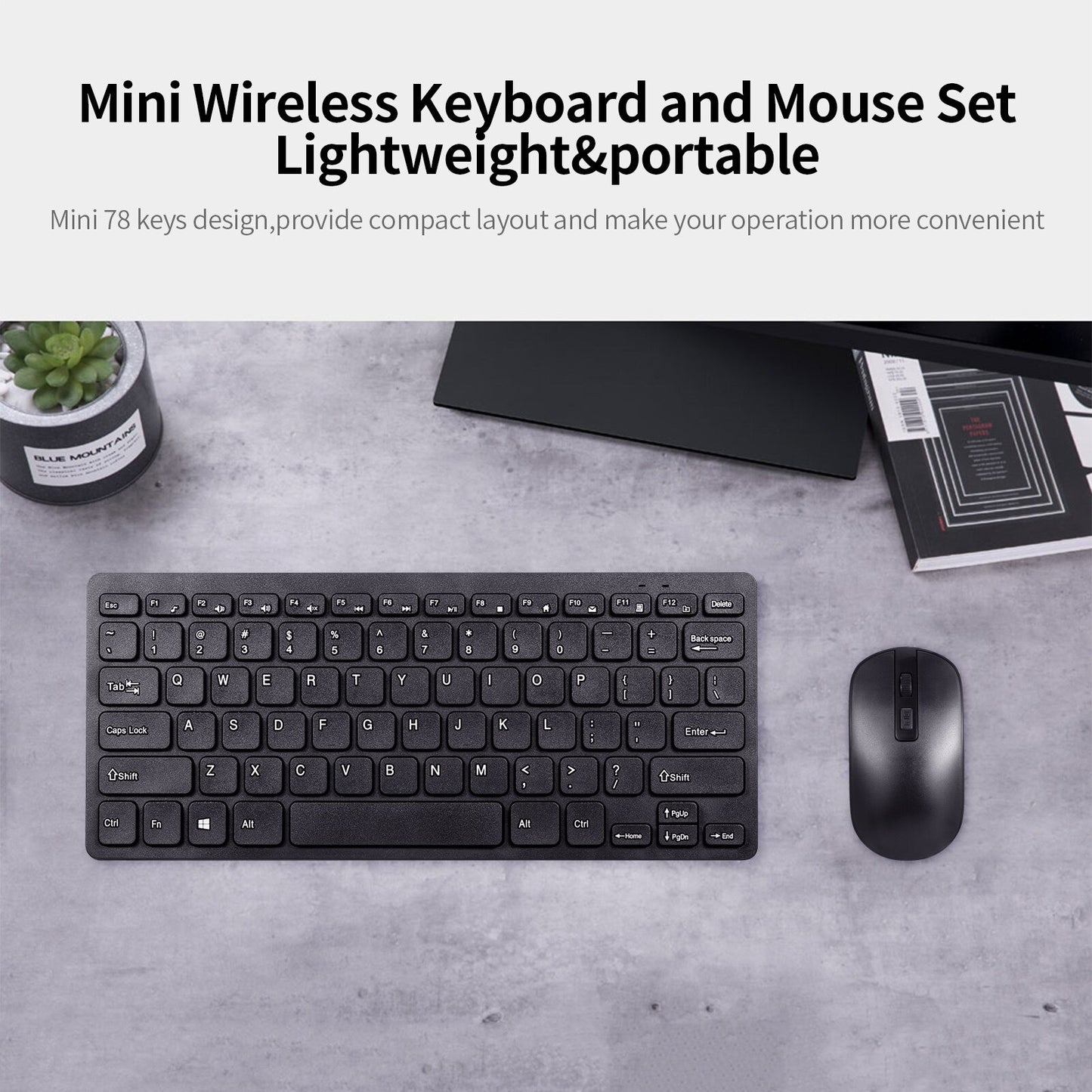 WaveCombo: 2.4G Wireless Keyboard Mouse Set - Compact and Reliable