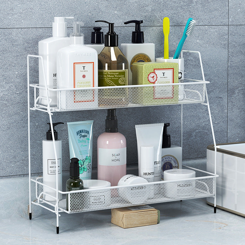 Portable Iron Organizer: 2-Layer Shelf Solution