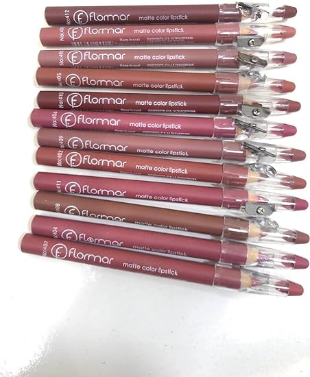 Flormar Matte Lipstick Pencil Set - 12 Pcs: Vibrant Shades