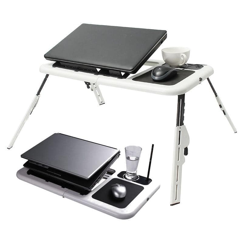 LapMate: Folding Laptop Desk with USB Fans & Mouse Pad