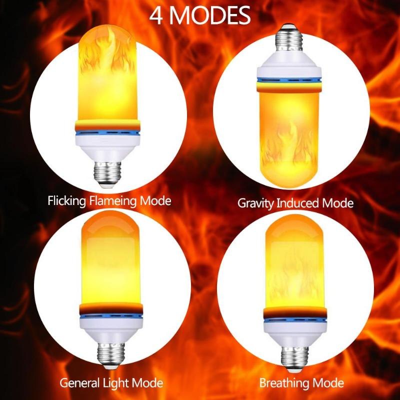 E27 LED Flame Lamp: Fire Effect Bulb Night Light