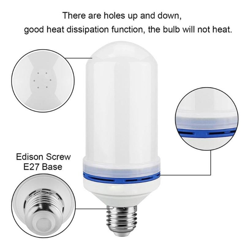 E27 LED Flame Lamp: Fire Effect Bulb Night Light