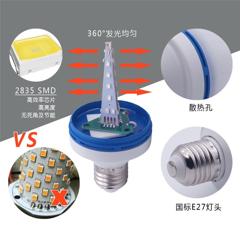 E27 LED Flame Lamp: Fire Effect Bulb Night Light