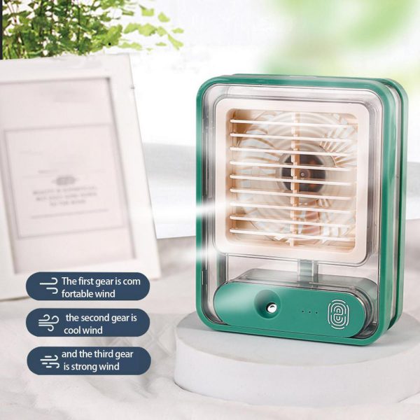 MiniMist USB Cooler: Rechargeable Personal Air Fan with LED Night Light