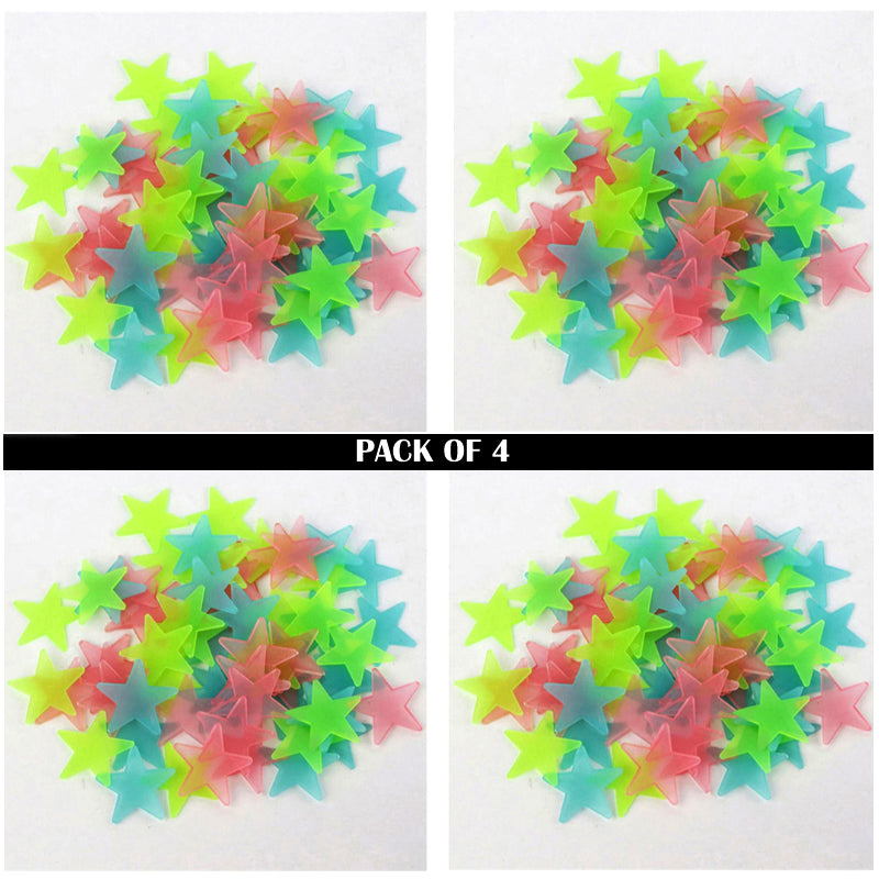 Glow In The Dark Stars Wall Stickers Set - Pack of 2 Sheets with 100 Pieces